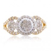 Designer Ring with Certified Diamonds In 14k Gold - LR2825P